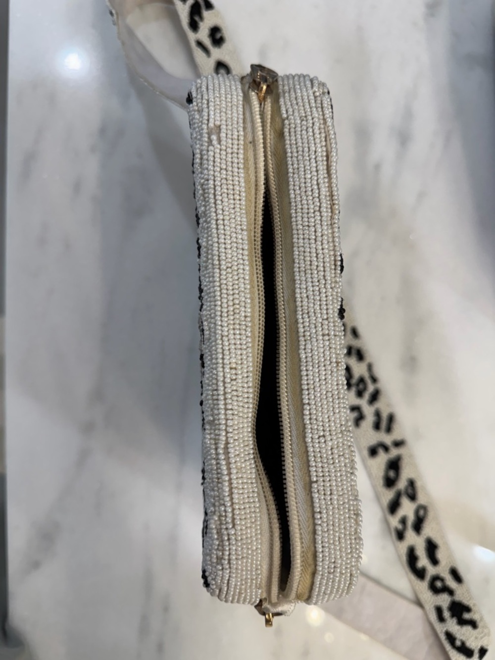 Hand Beaded Leopard Print Crossbody Bag - Picture 4 of 6